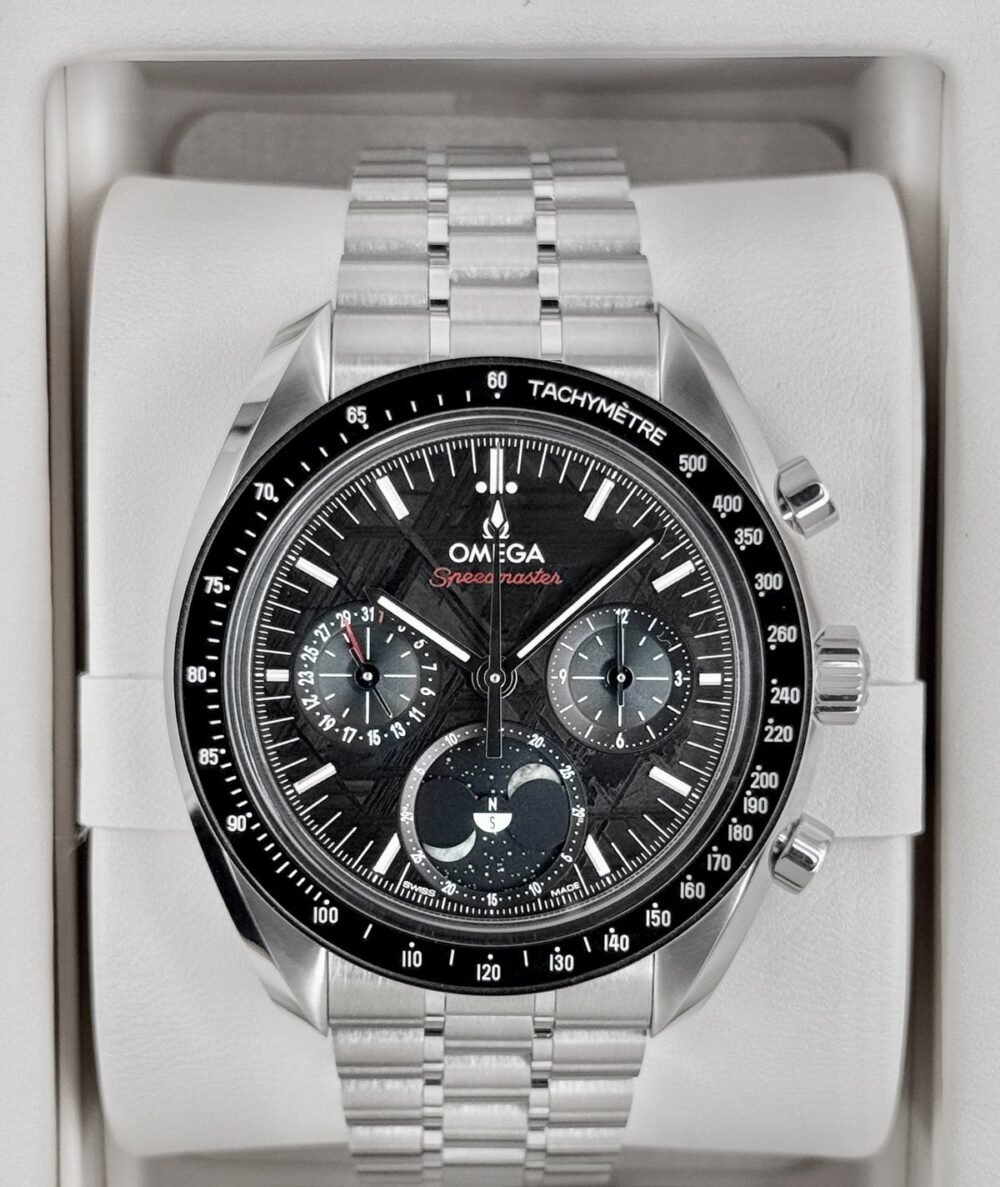 NEW 2026 Omega Speedmaster Moonphase 43mm 304.30.43.52.01.001 Meteorite Dial
