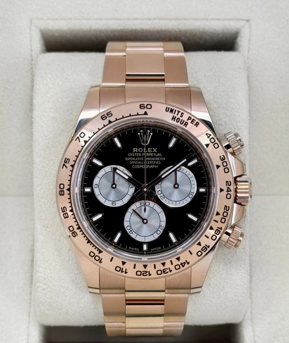 2025 Rolex Daytona 40mm 126505 Rose Gold Black Dial