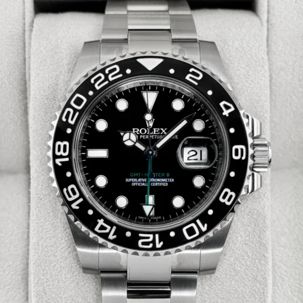 2015 Rolex GMT-Master II 40mm 116710LN Stainless Steel Black Dial