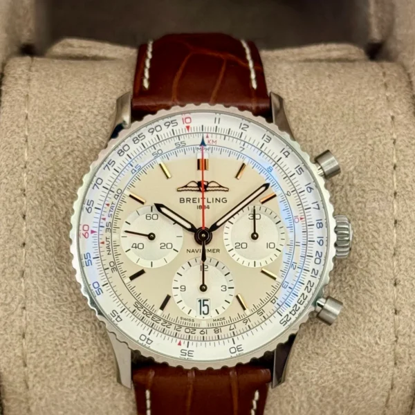 2024 Breitling Navitimer Chronograph B01 41mm AB0139 Stainless Steel Silver Dial