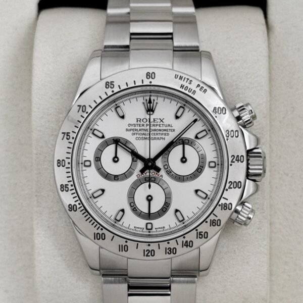 2003 Rolex Daytona 40mm 116520 Stainless Steel White Dial (Collectors Set)