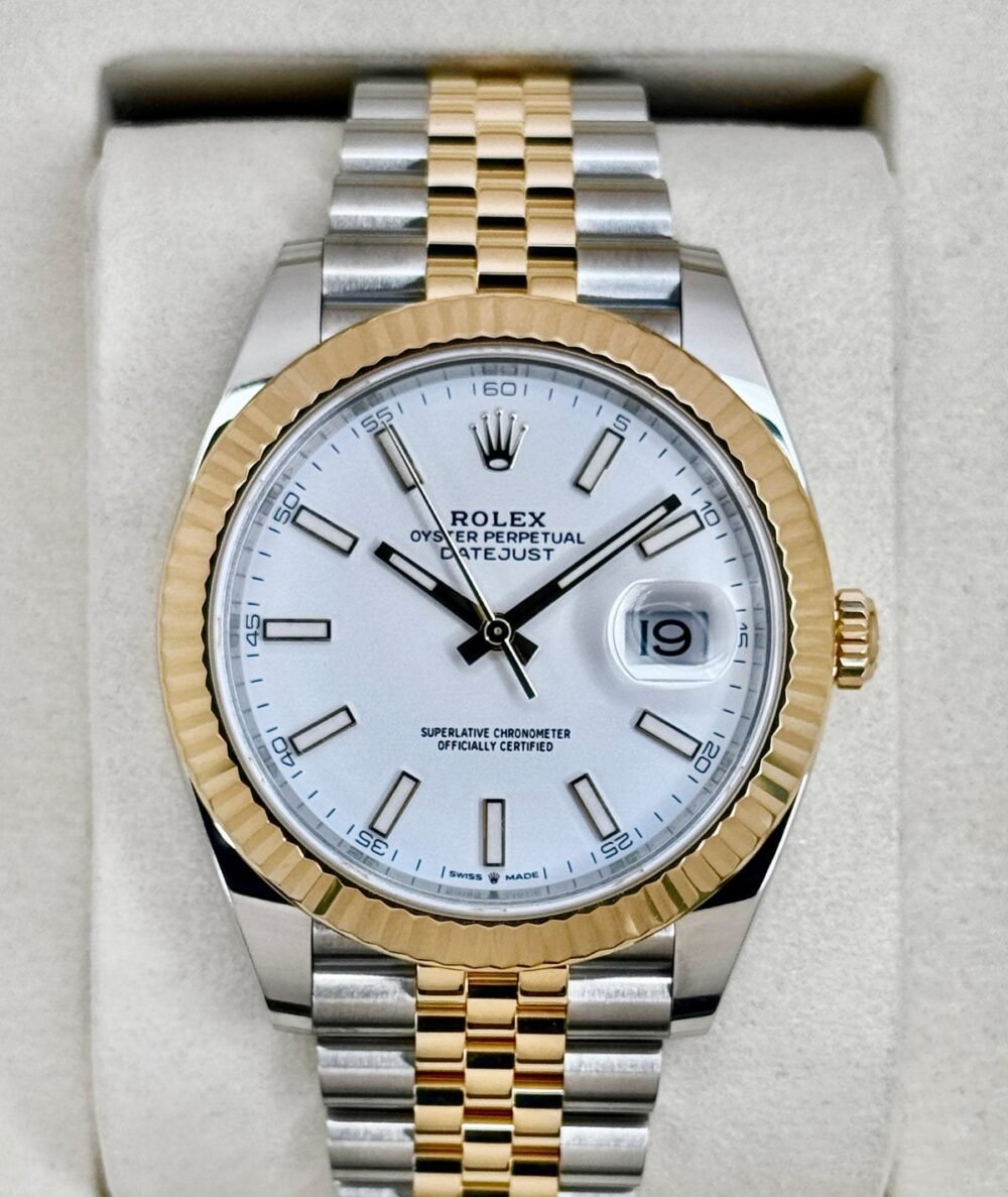 2025 Rolex Datejust 41mm 126333 Two-Tone Jubilee White Dial