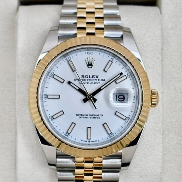 2025 Rolex Datejust 41mm 126333 Two-Tone Jubilee White Dial
