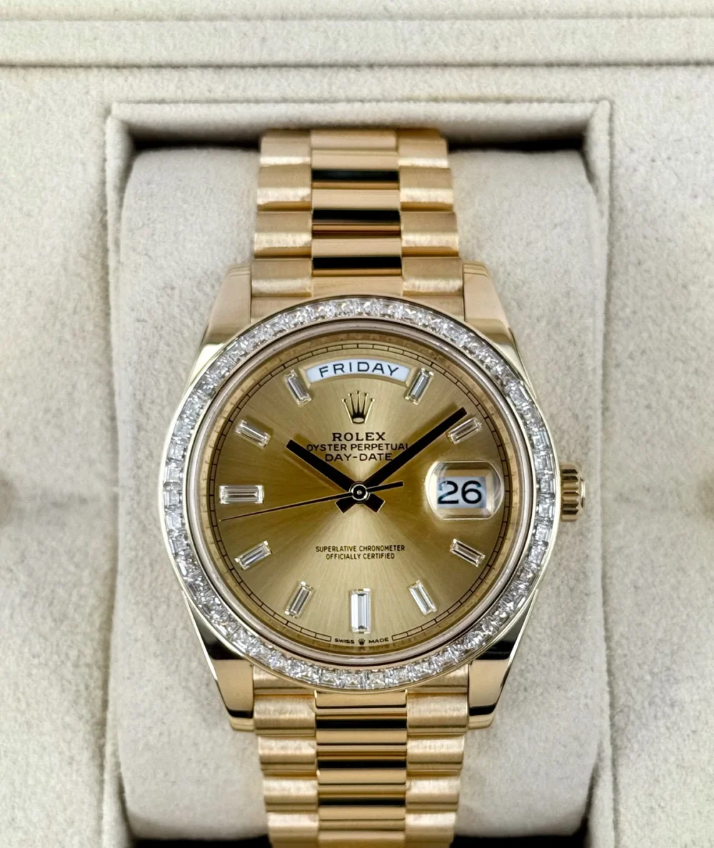 2018 Rolex Day-Date 40mm 228398TBR Presidential Yellow Gold Champagne Dial
