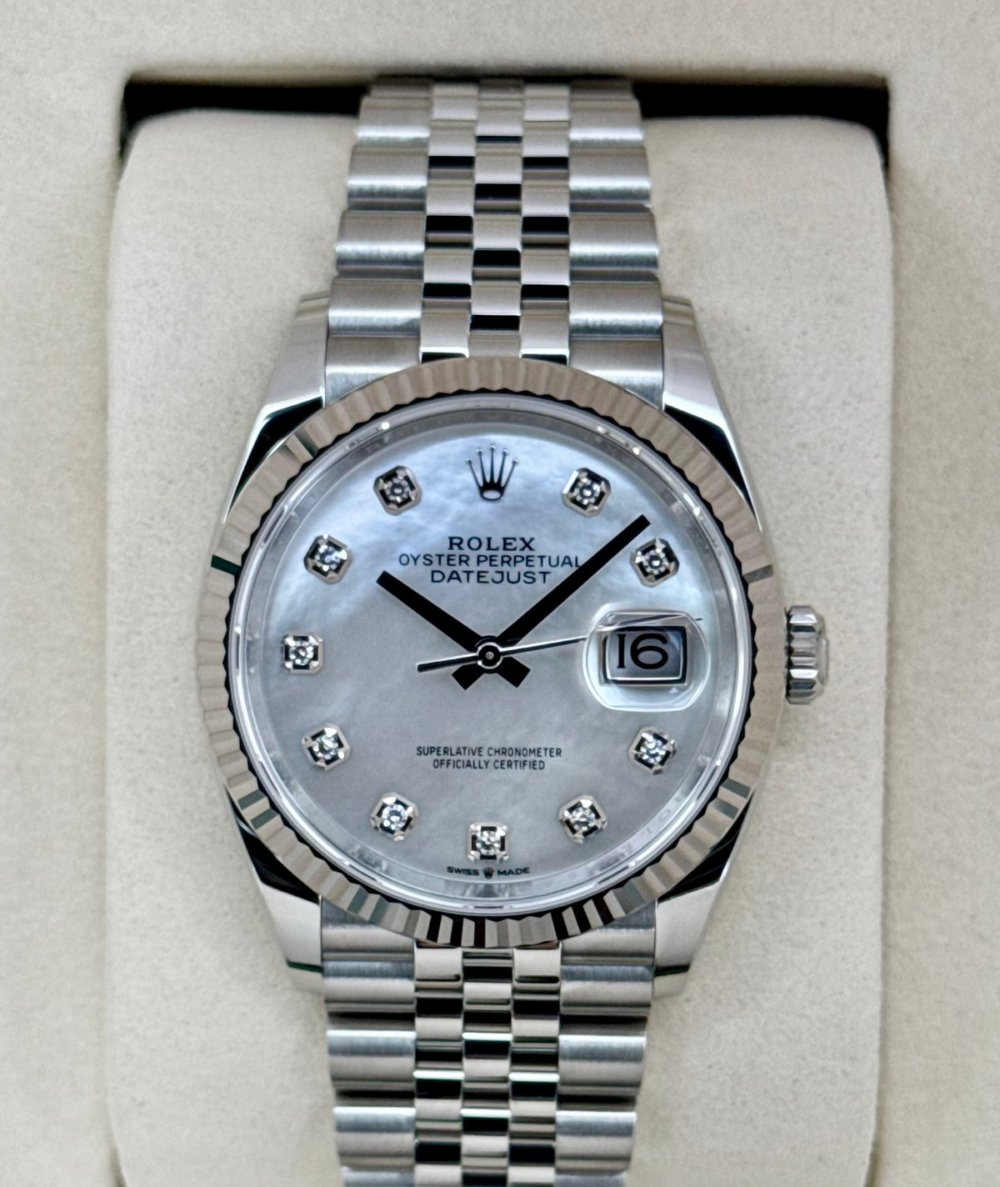 NEW 2026 Rolex Datejust 36mm 126234 Stainless Steel MOP Diamond Dial