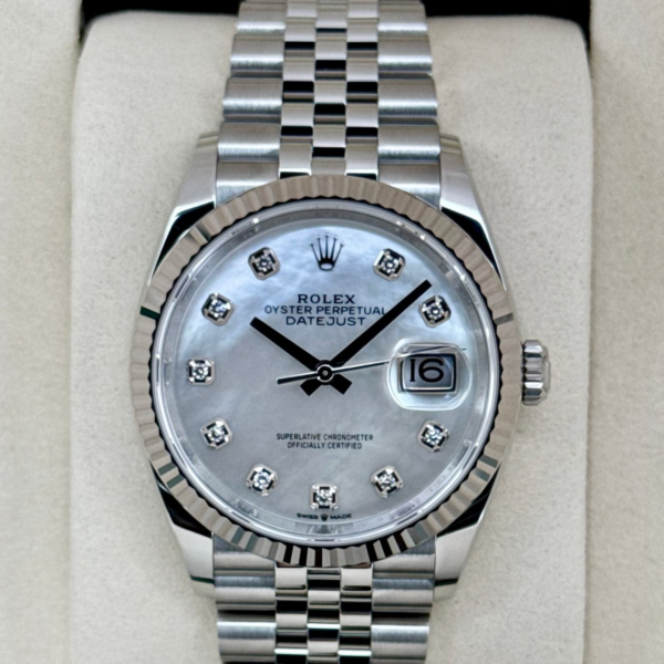 NEW 2026 Rolex Datejust 36mm 126234 Stainless Steel MOP Diamond Dial