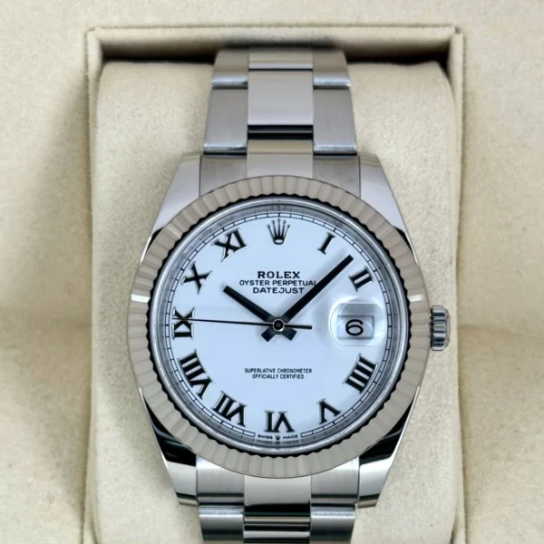 2019 Rolex Datejust 41mm 126334 Stainless Steel Oyster White Dial