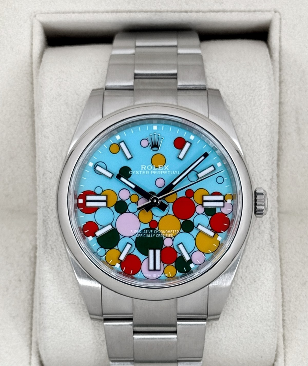 2024 Rolex Oyster Perpetual 41mm 124300 Celebration Dial
