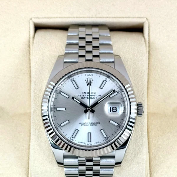 2017 Rolex Datejust 41mm 126334 Stainless Steel Jubilee Silver Dial