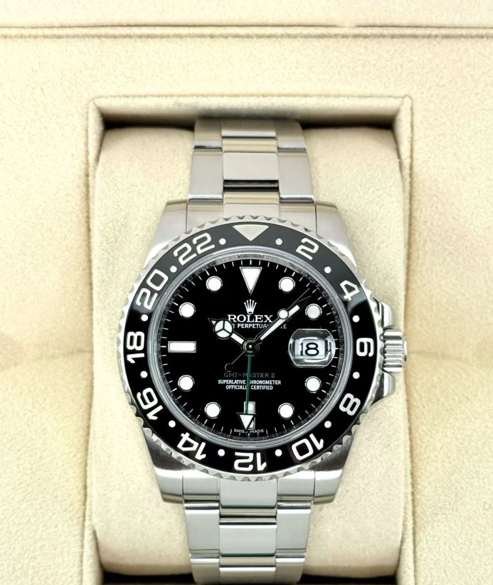 2016 Rolex GMT-Master II 40mm 116710LN Stainless Steel Black Dial
