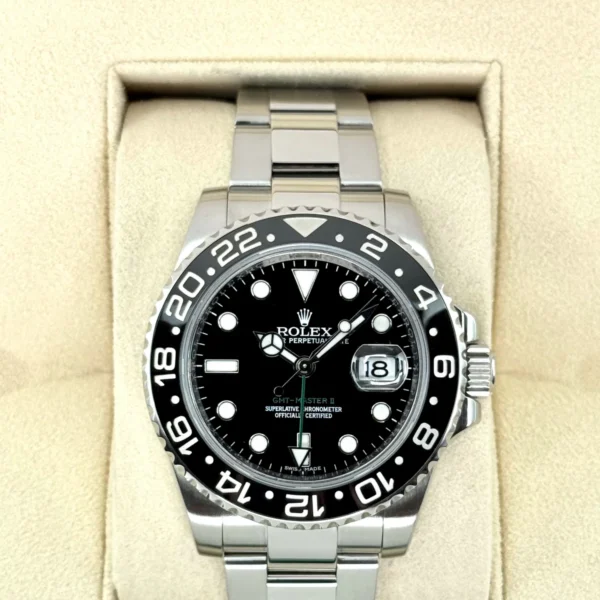 2016 Rolex GMT-Master II 40mm 116710LN Stainless Steel Black Dial