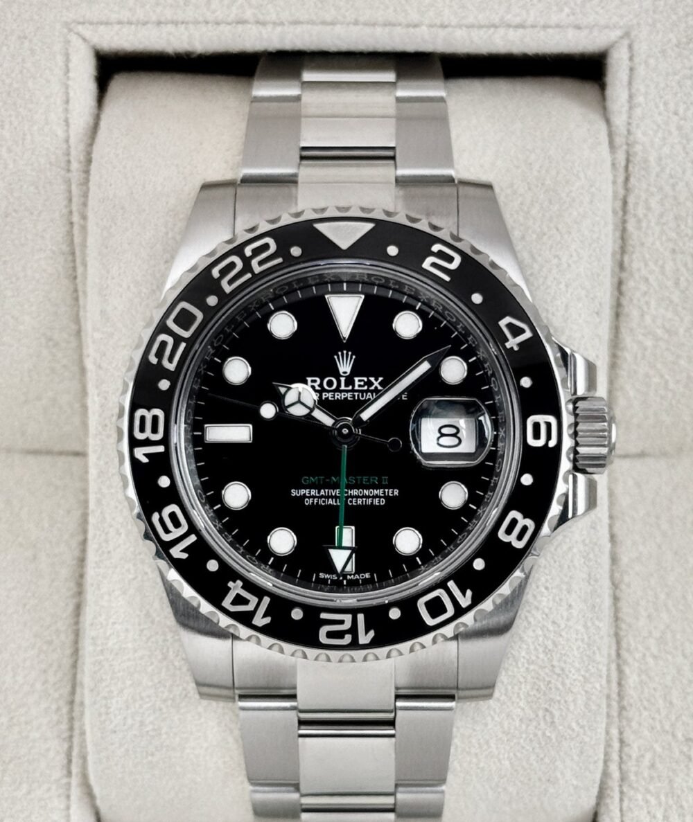 2018 Rolex GMT-Master II 40mm 116710LN Stainless Steel Black Dial