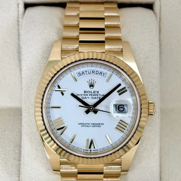 NEW 2025 Rolex Day-Date 40mm 228238 Presidential White Dial