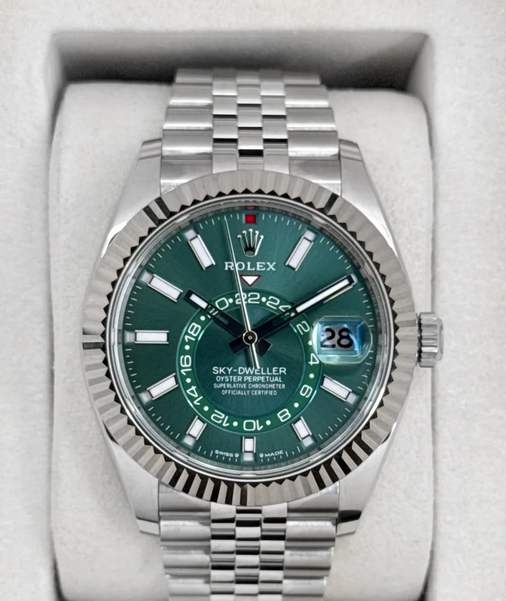 NEW 2026 Rolex Sky-Dweller 42mm 336934 Jubilee Green Dial (STICKERED)