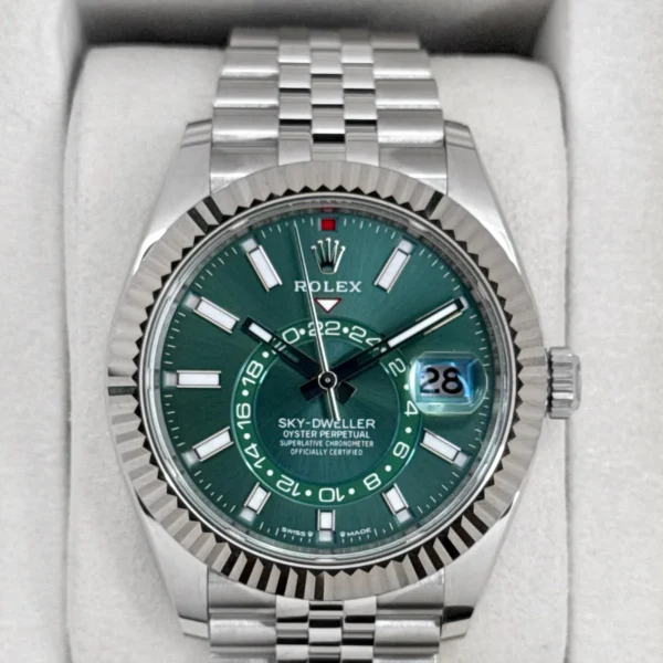 NEW 2026 Rolex Sky-Dweller 42mm 336934 Jubilee Green Dial (STICKERED)