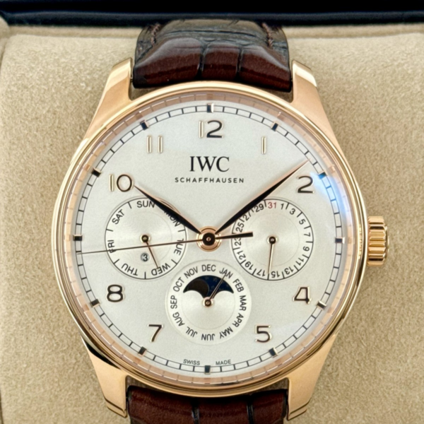 2025 IWC Portugieser Perpetual Calendar 42.4mm IW344202 Rose Gold Silver Dial