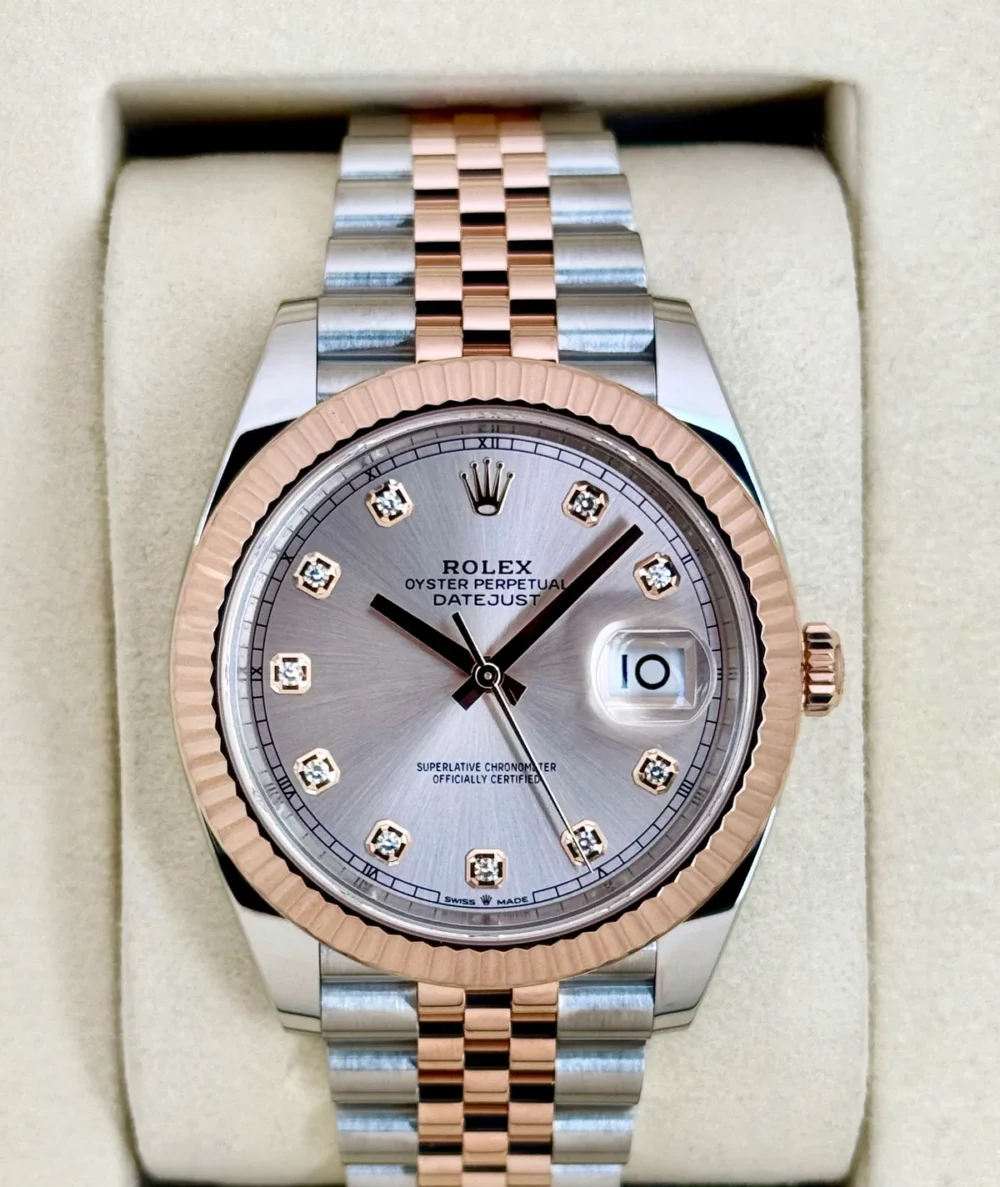 2025 Rolex Datejust 41mm 126331 Two-Tone Jubilee Sundust Diamond Dial