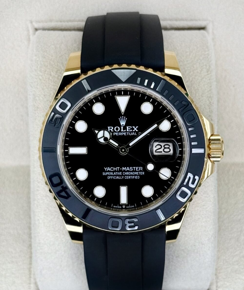 2025 Rolex Yacht-Master 42mm 226658 Yellow Gold Oysterflex Black Dial