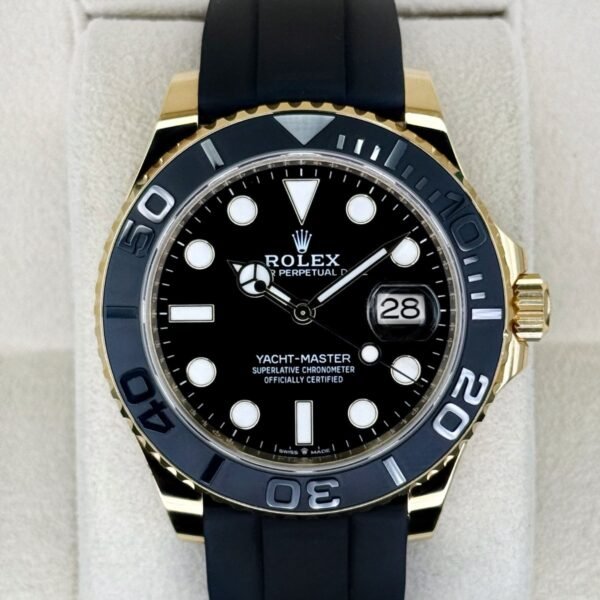 2025 Rolex Yacht-Master 42mm 226658 Yellow Gold Oysterflex Black Dial