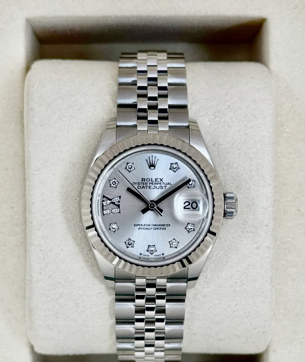 NEW 2025 Rolex Lady Datejust 28mm 279174 Stainless Steel Jubilee Silver Star Diamond Dial