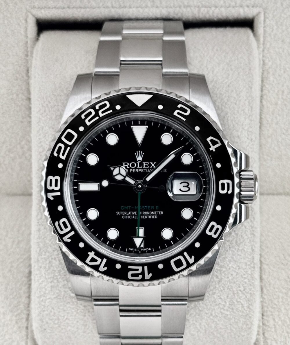 2018 Rolex GMT-Master II 40mm 116710LN Stainless Steel Black Dial