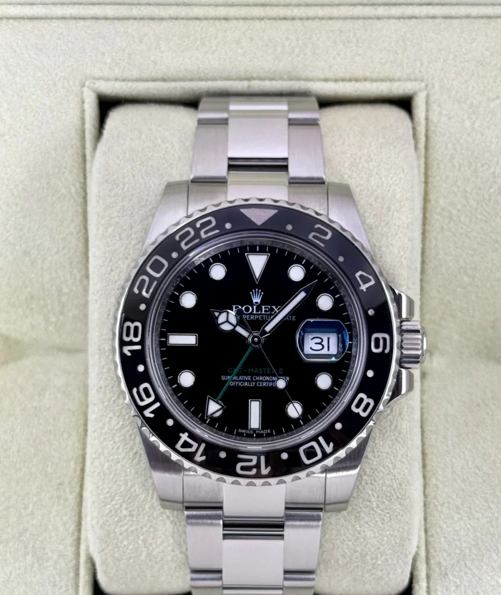 2014 Rolex GMT-Master II 40mm 116710LN Stainless Steel Black Dial