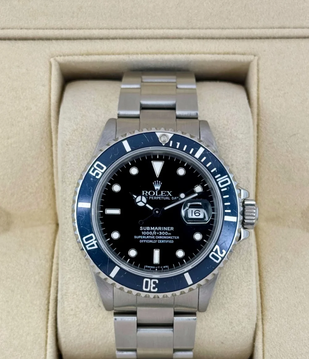1985 Rolex Submariner 40mm 16800 Stainless Steel Ghost Bezel Black Dial