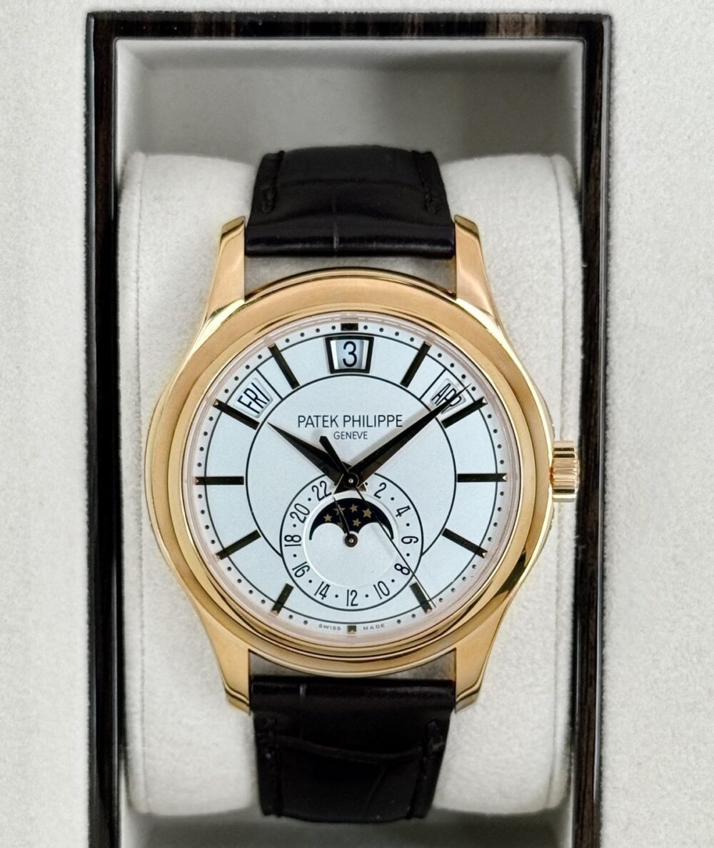 2019 Patek Philippe Annual Calendar 40mm 5205R Rose Gold White Dial