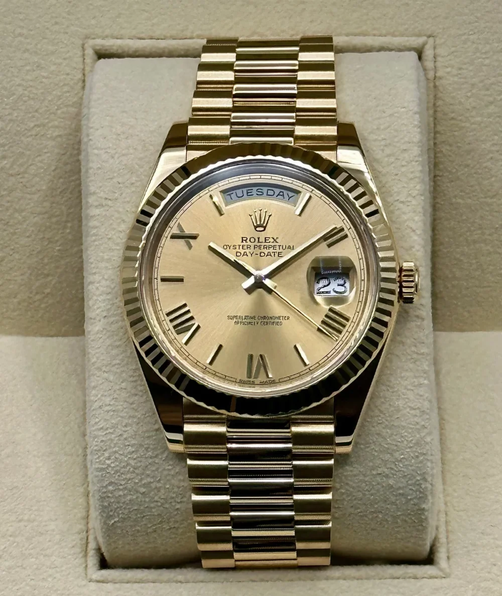 2019 Rolex Day-Date 40mm 228238 Presidential Champagne Dial