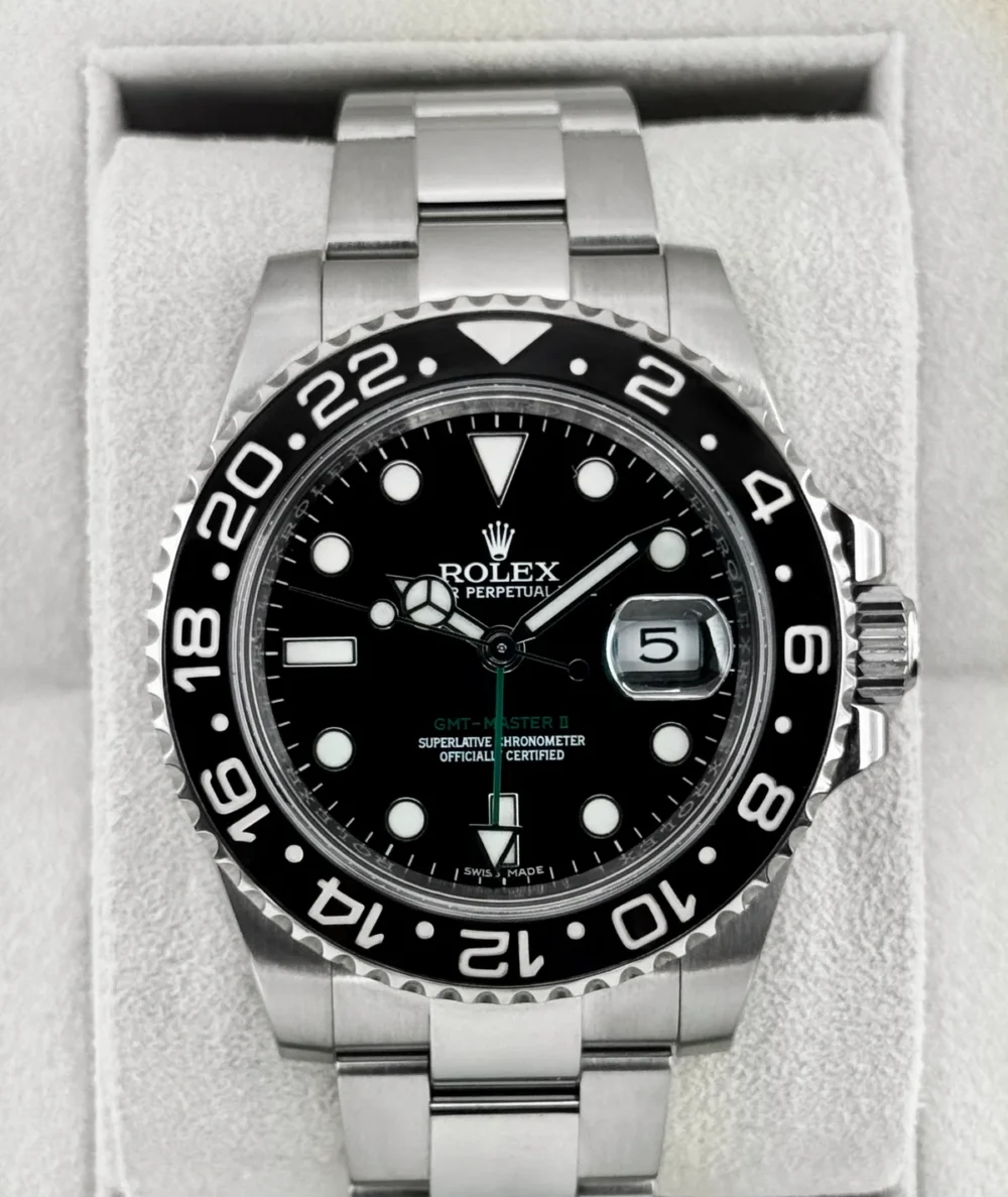 2014 Rolex GMT-Master II 40mm 116710LN Stainless Steel Black Dial