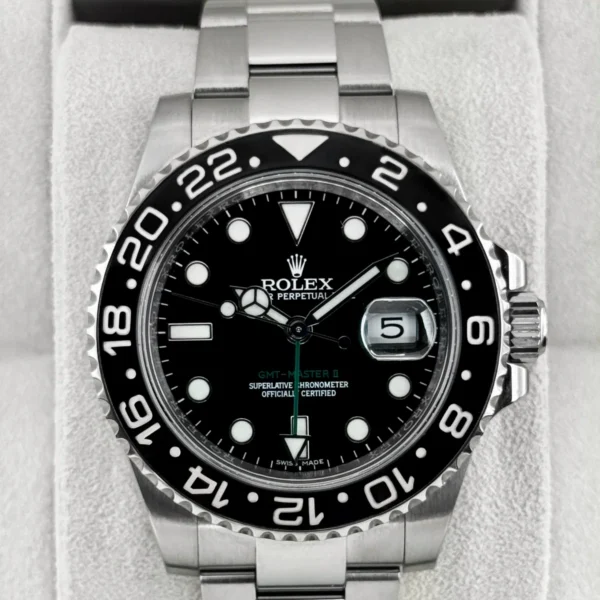 2014 Rolex GMT-Master II 40mm 116710LN Stainless Steel Black Dial