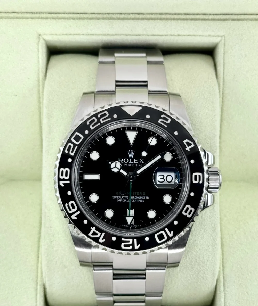 2013 Rolex GMT-Master II 40mm 116710LN Stainless Steel Black Dial