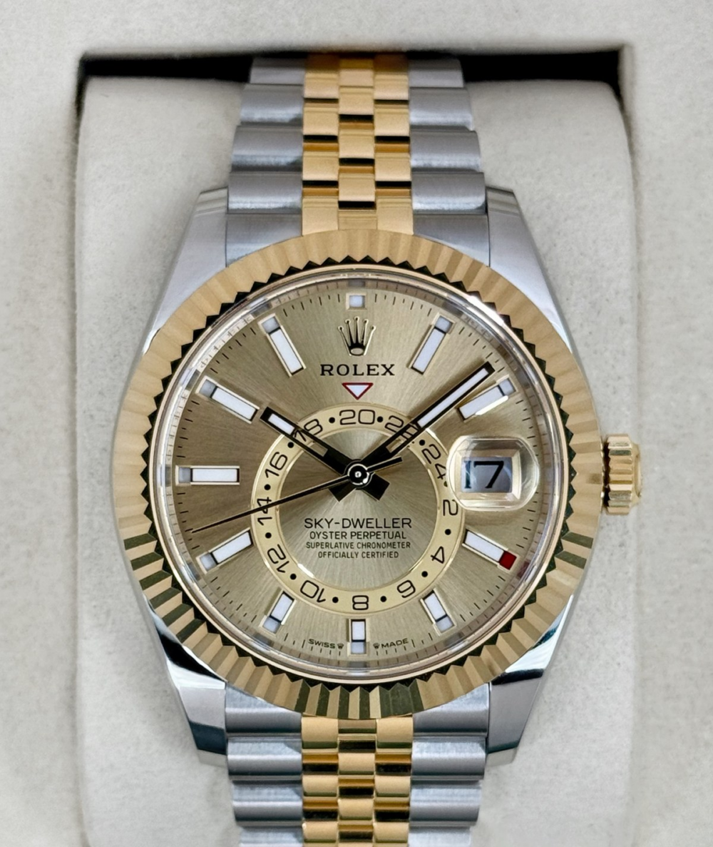 NEW 2025 Rolex Sky-Dweller 42mm 336933 Jubilee Champagne Dial