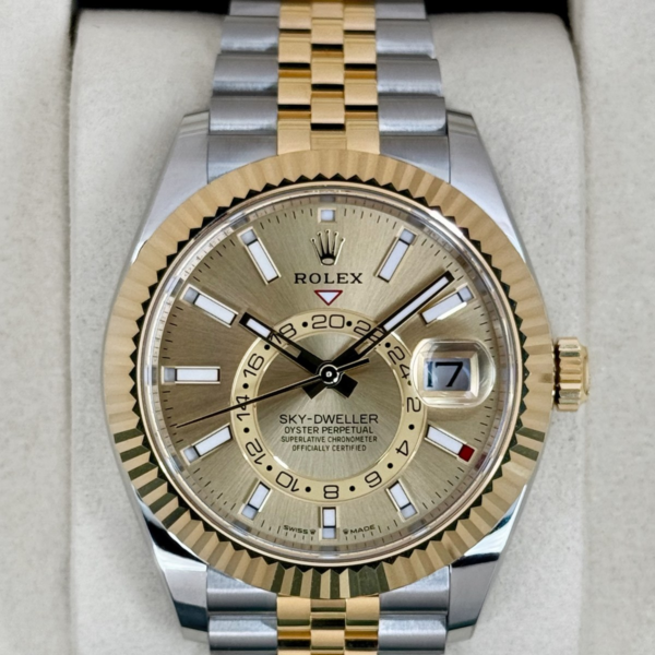 NEW 2025 Rolex Sky-Dweller 42mm 336933 Jubilee Champagne Dial