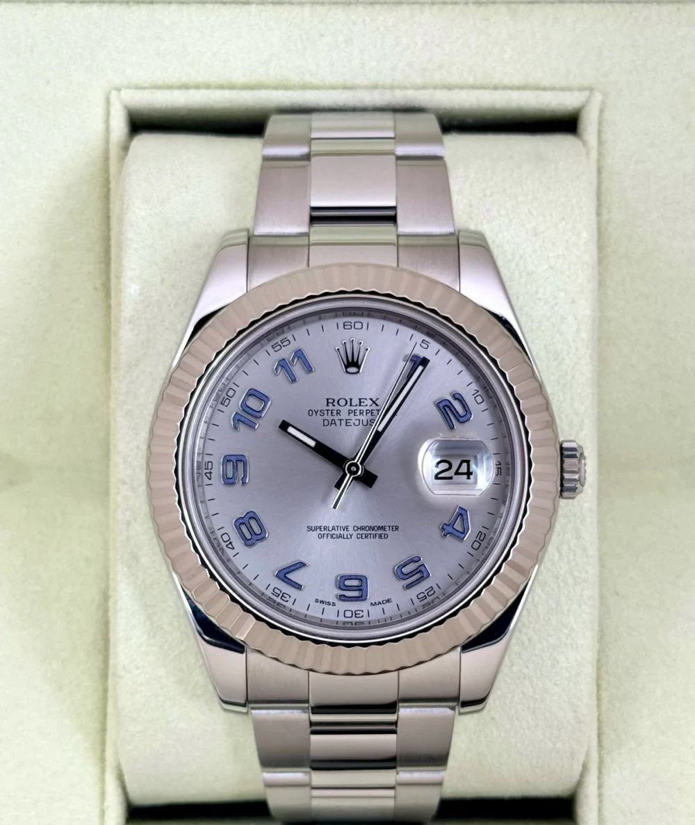 2017 Rolex Datejust II 41mm 116334 Stainless Steel Oyster Silver Numerical Dial