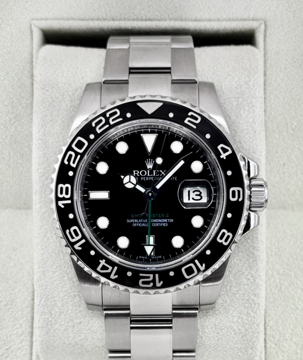 2008 Rolex GMT-Master II 40mm 116710LN Stainless Steel Black Dial