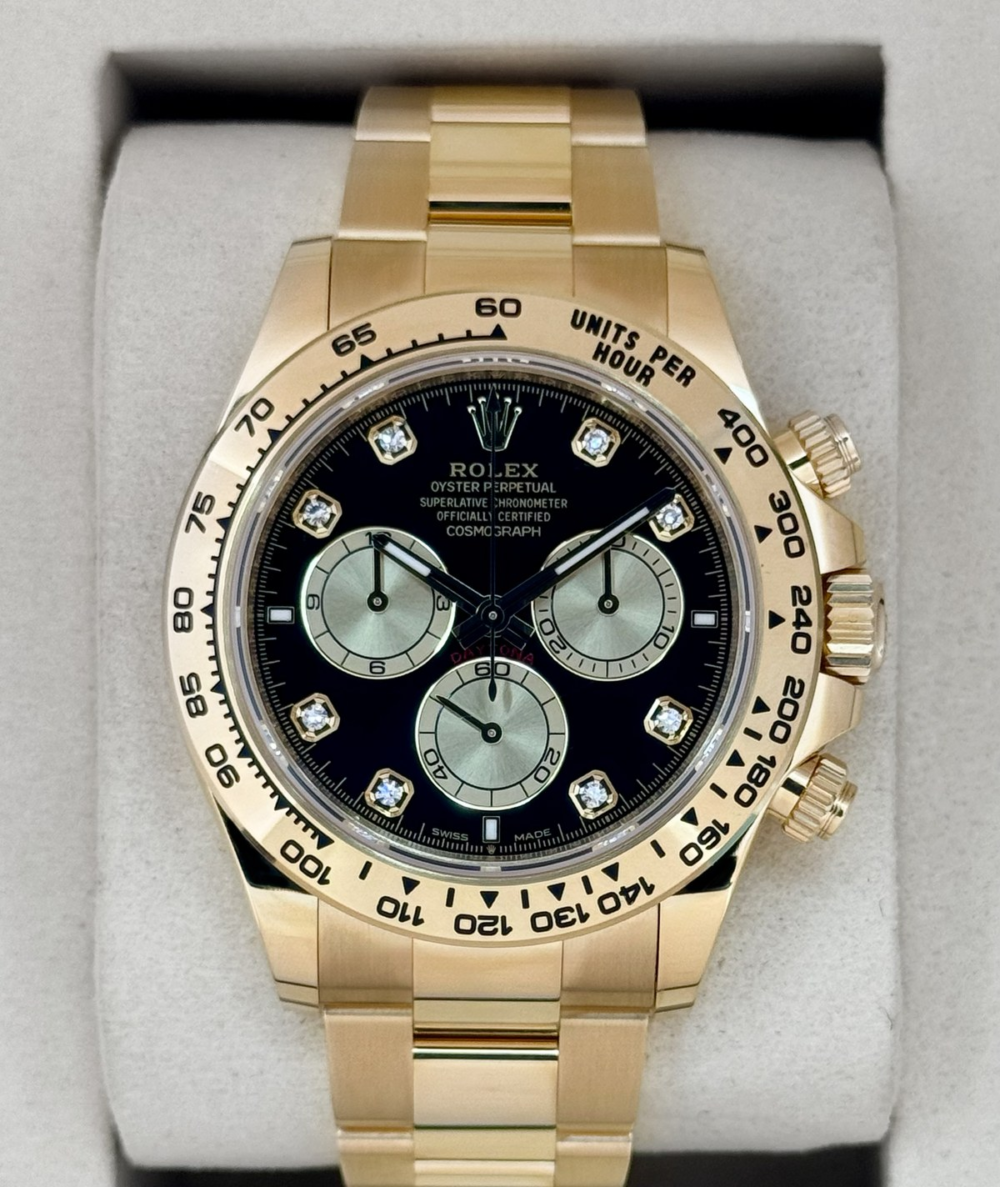NEW 2026 Rolex Daytona 40mm 126508 18K Yellow Gold Black Diamond Dial