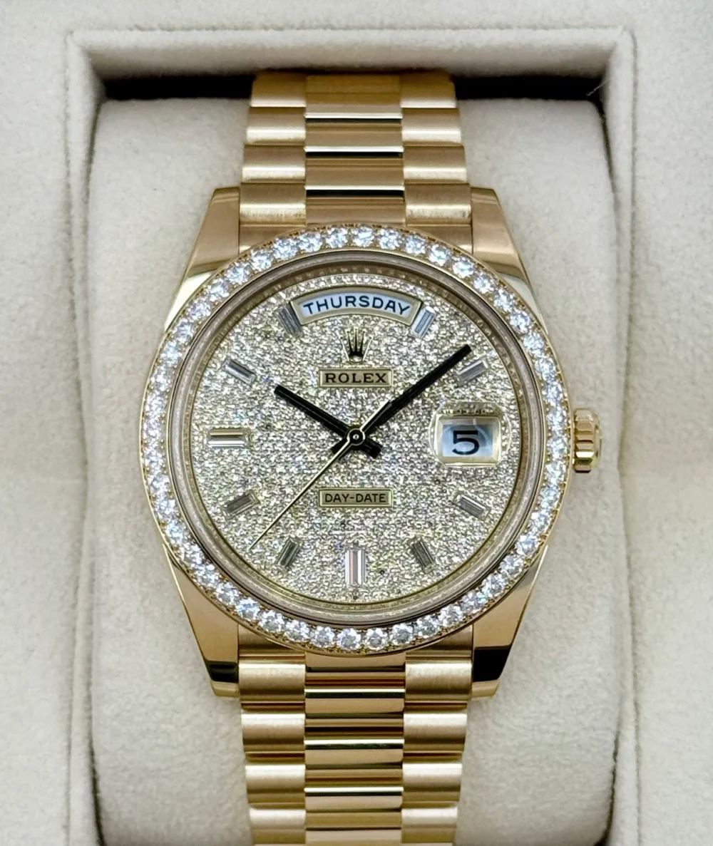 2024 Rolex Day-Date 40mm 228348RBR Diamond Paved Dial