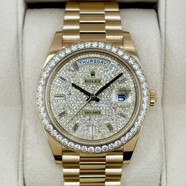 2024 Rolex Day-Date 40mm 228348RBR Diamond Paved Dial