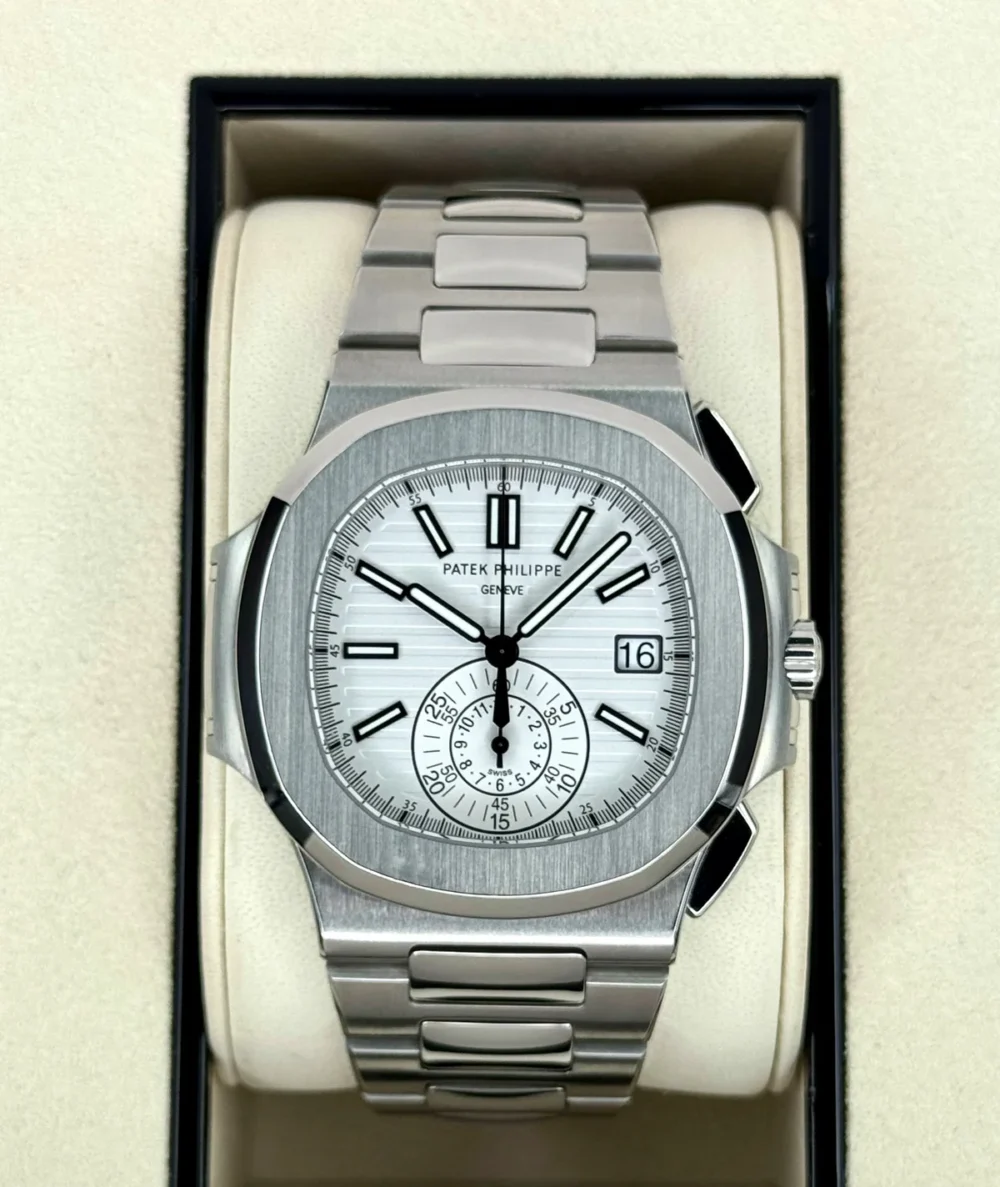 2014 Patek Philippe Nautilus Chrono 40.5mm 5980/1A Stainless Steel White Dial