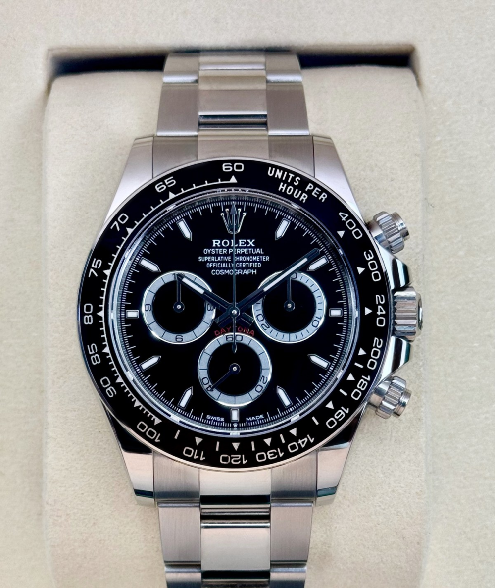 2025 Rolex Daytona 40mm 126500LN Stainless Steel Black Dial