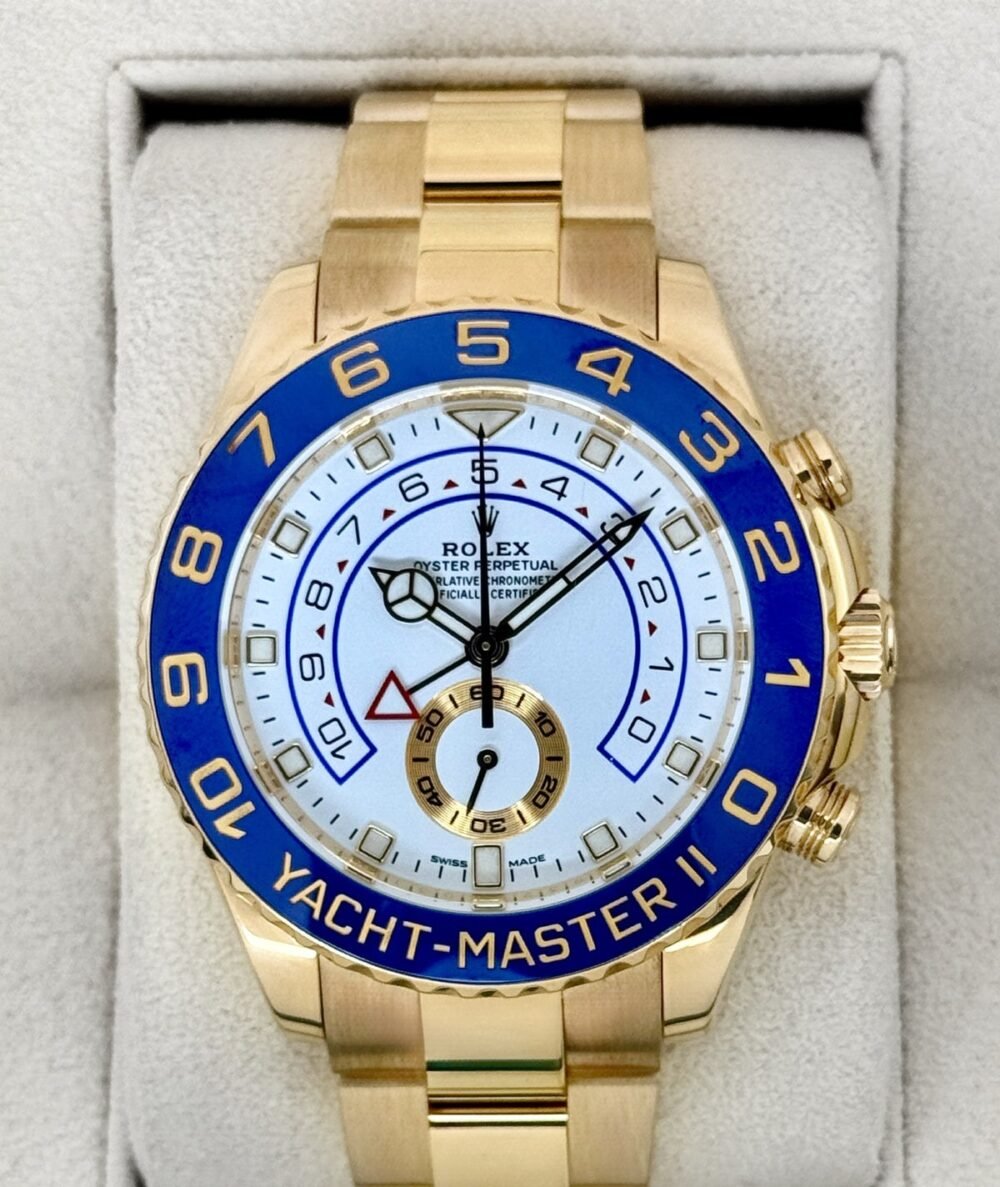 2023 Rolex Yacht-Master II 44mm 116688 18K Yellow Gold White Dial