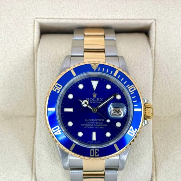 2004 Rolex Submariner "Bluesy" 40mm 16613 Two-Tone Blue Dial