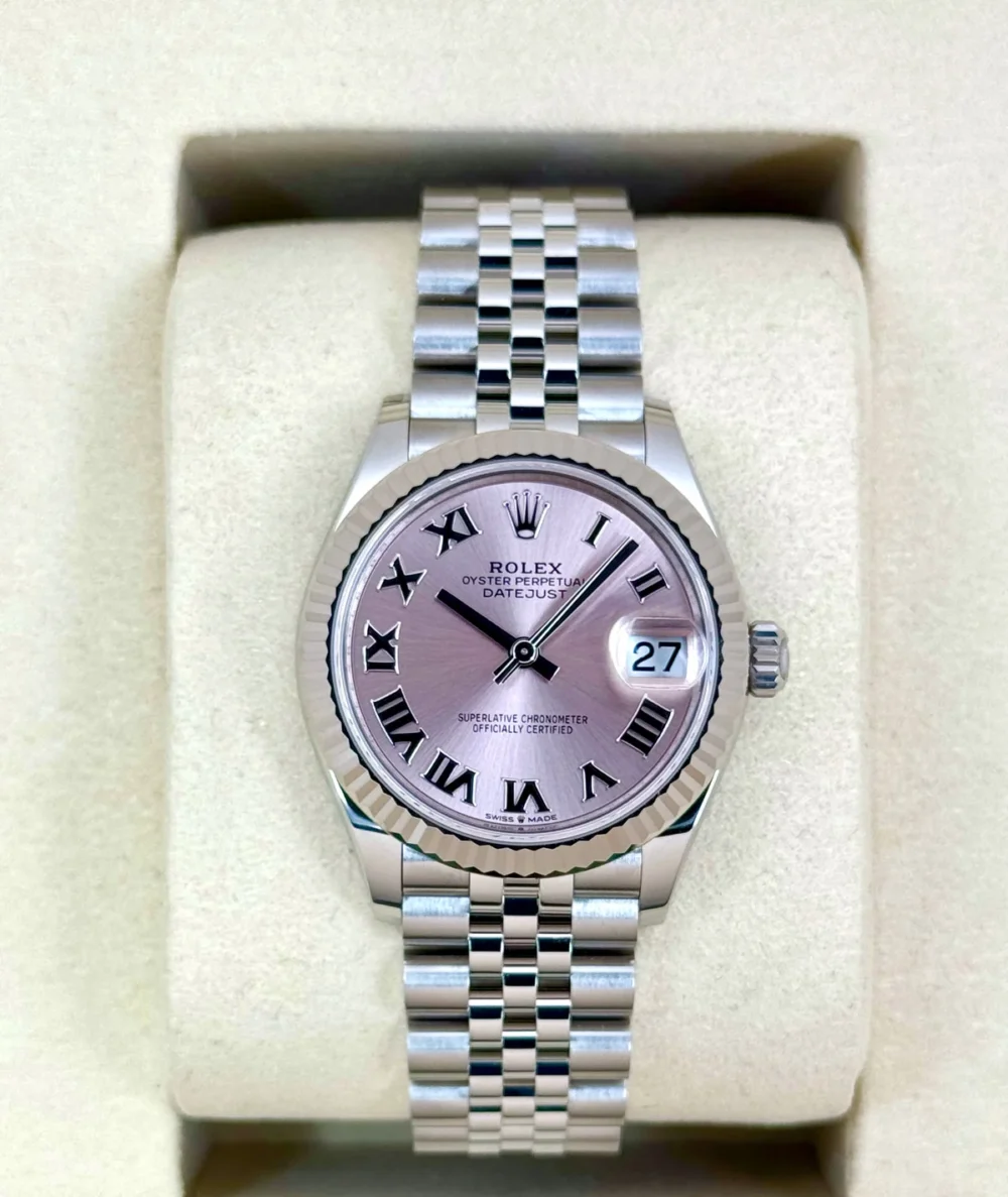 NEW 2025 Rolex Lady Datejust 31mm 278274 Stainless Steel Jubilee Pink Roman Dial