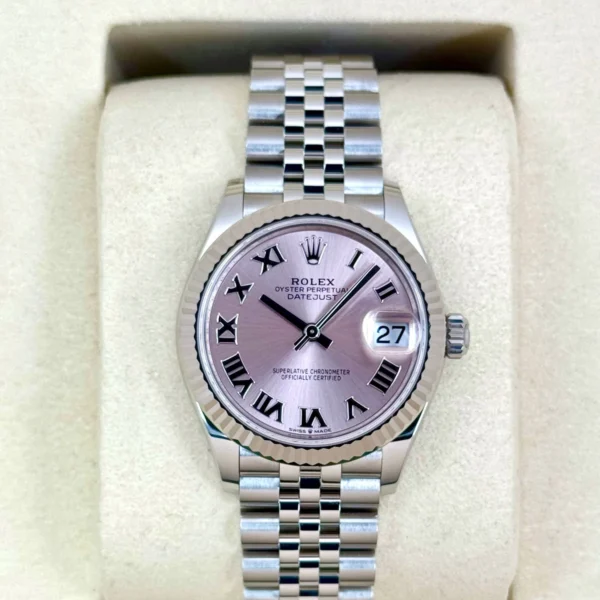 NEW 2025 Rolex Lady Datejust 31mm 278274 Stainless Steel Jubilee Pink Roman Dial