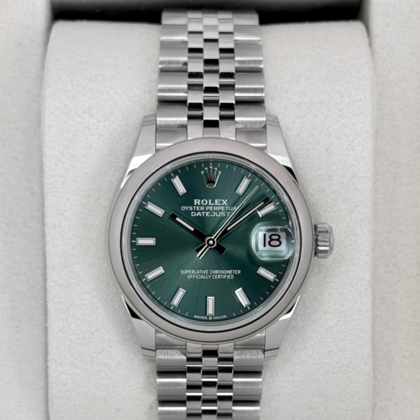 NEW 2026 Rolex Datejust 31mm 278240 Stainless Steel Jubilee Mint Green Dial