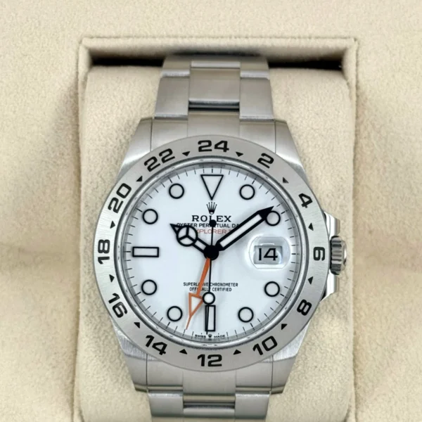 2023 Rolex Explorer II 42mm 226570 Polar White Dial