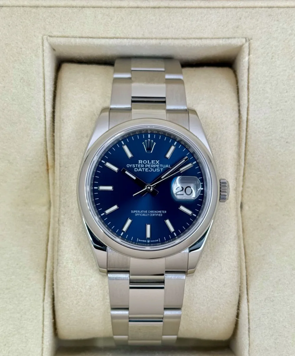 2020 Rolex Datejust 36mm 126200 Stainless Steel Oyster Blue Dial