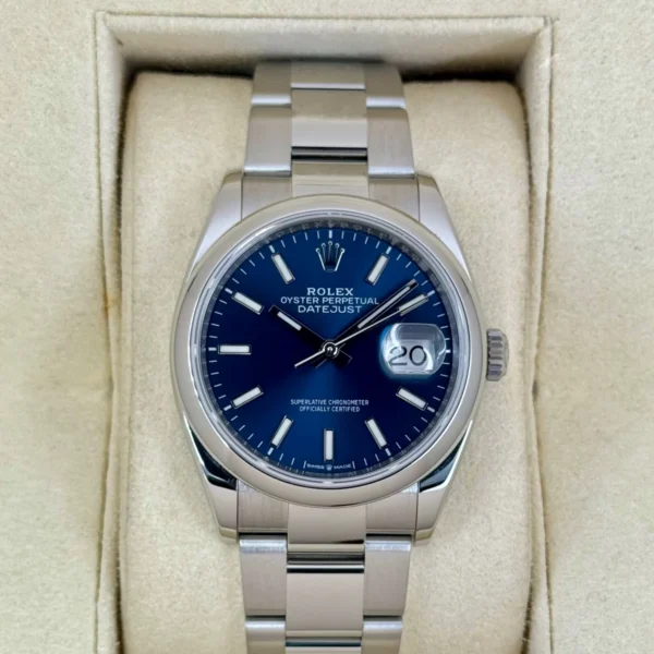 2020 Rolex Datejust 36mm 126200 Stainless Steel Oyster Blue Dial