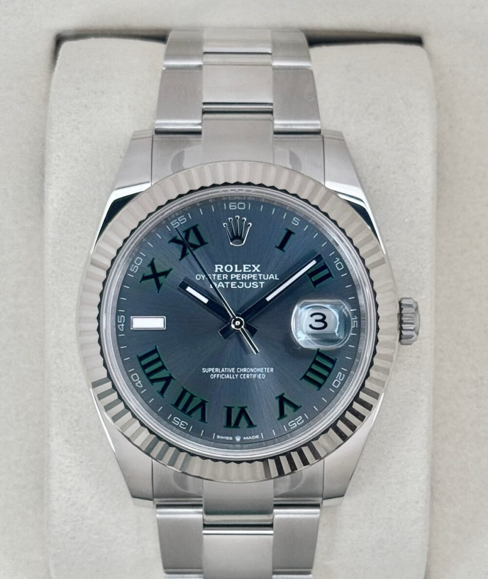 NEW 2026 Rolex Datejust 41mm 126334 Stainless Steel Oyster Wimbledon Dial (STICKERED)